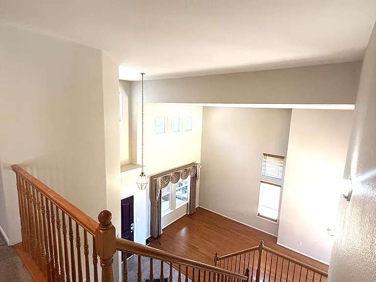 View of Entry way from top of stairs