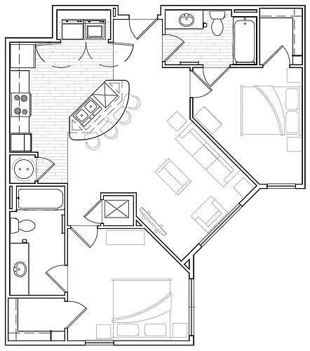 Floor plan 2 Bedroom