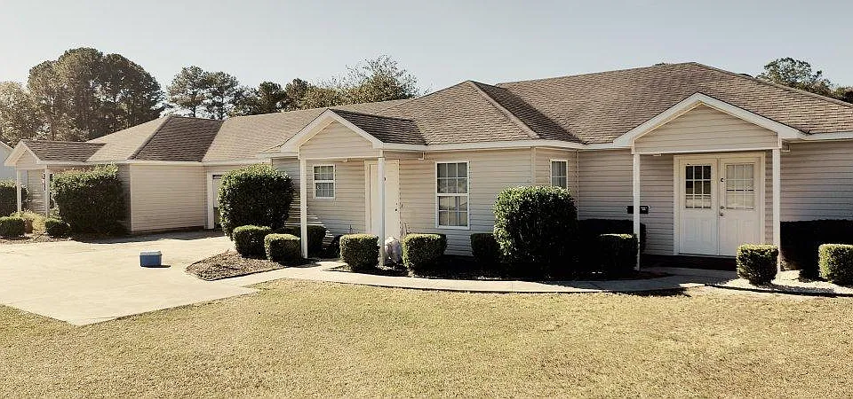 Front of the apartment.