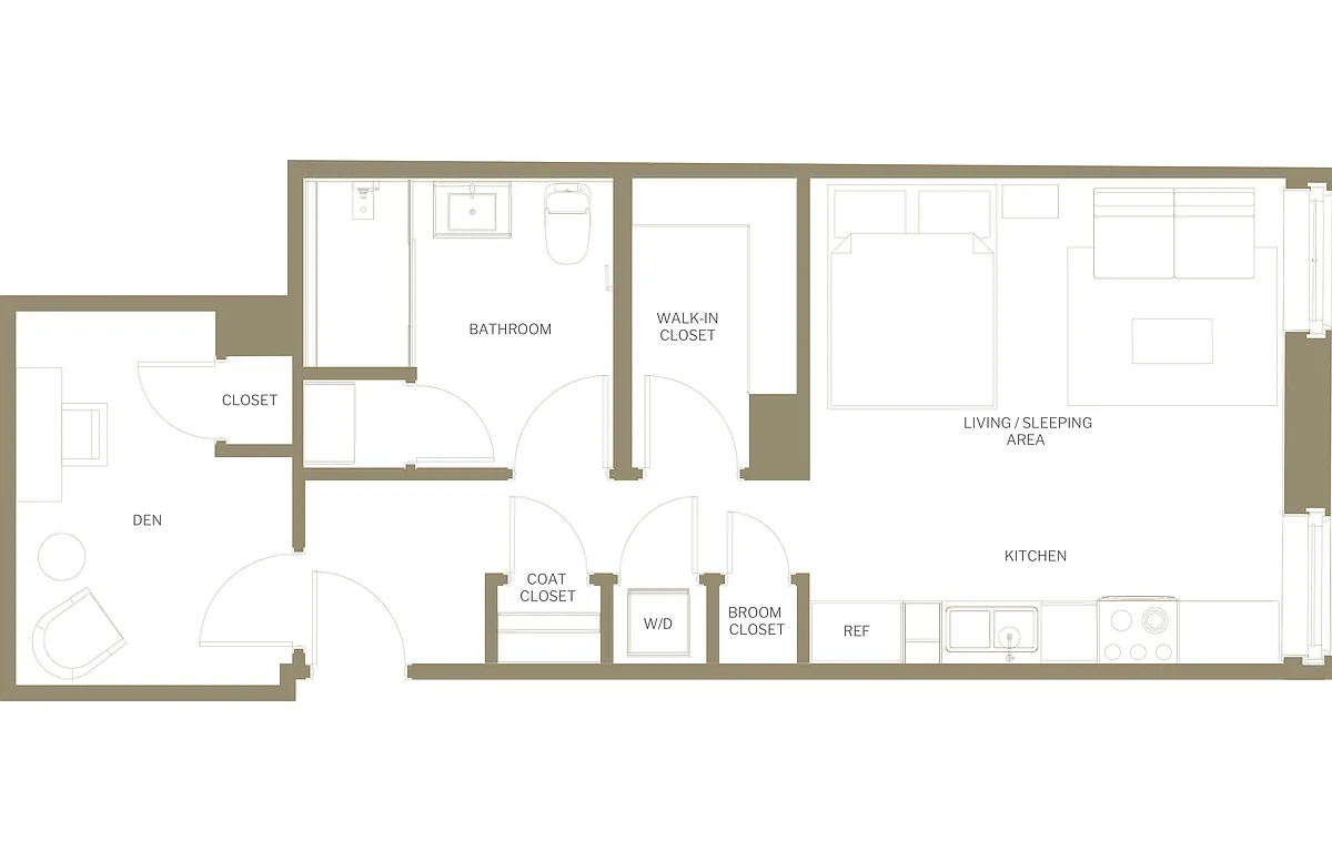Floor plan Studio B