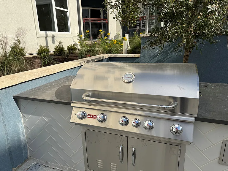 BBQ Gas Grills at the Pool at ThreeTwenty at the Vybe Apartments