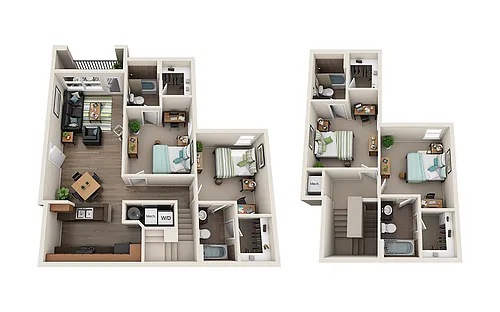 Floor plan 4 Bed / 4 Bath