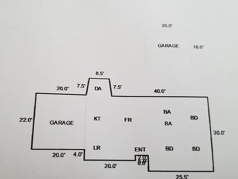 Floor plan, almost 1/4 acre lot
