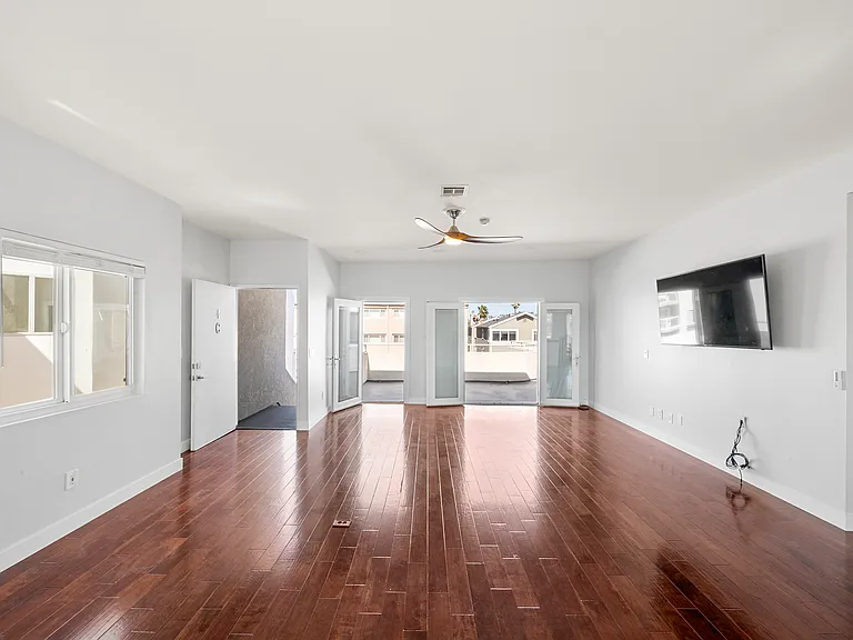 Doors open to decks