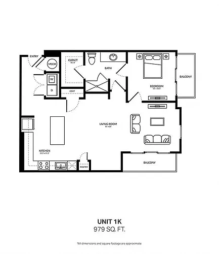 Floor plan 1K
