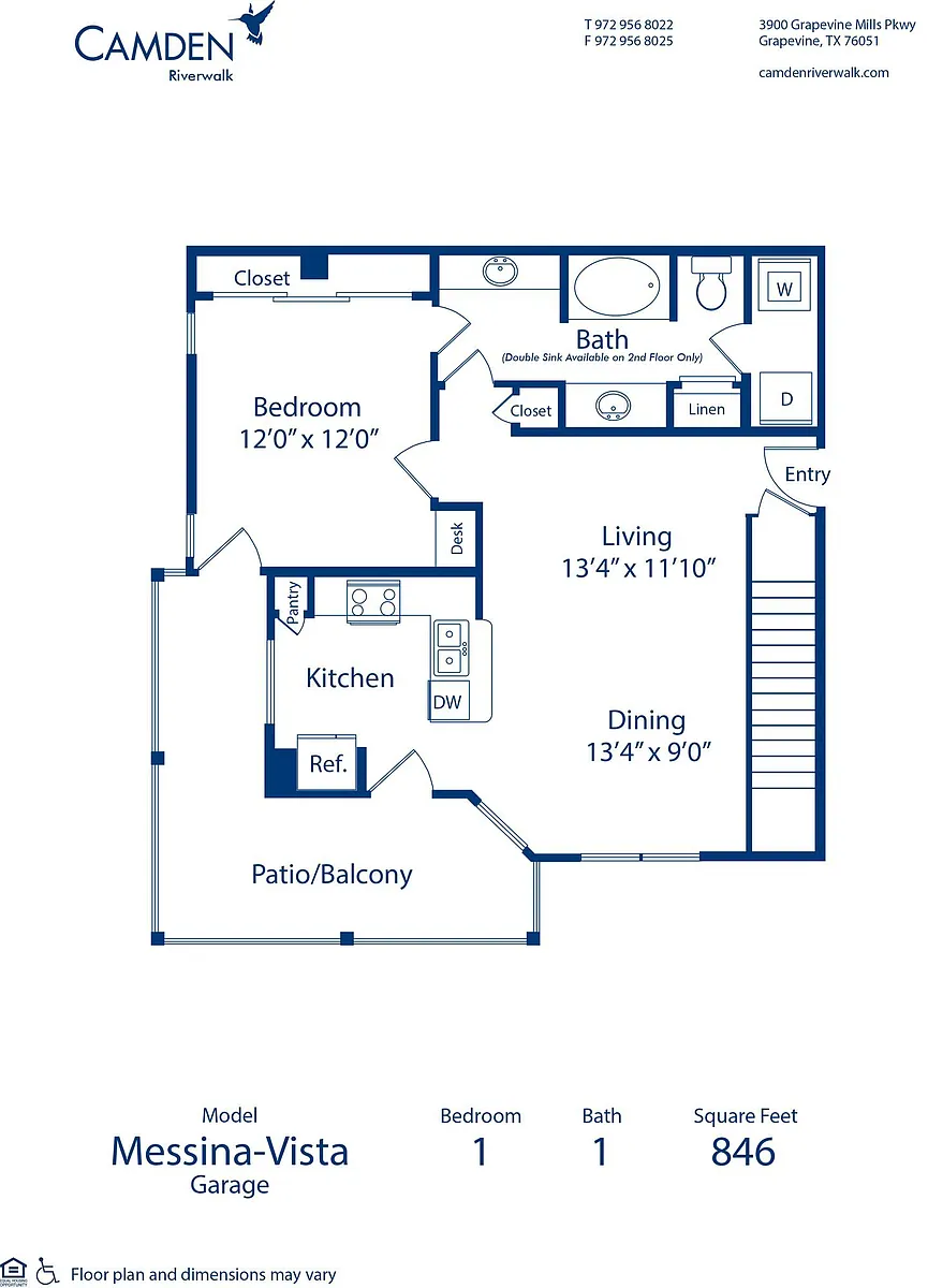 Floor plan Messina Vista - Garage