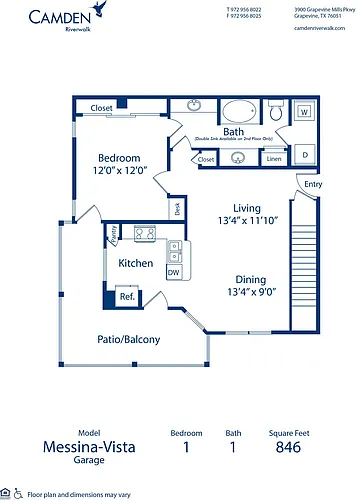 Floor plan Messina Vista - Garage