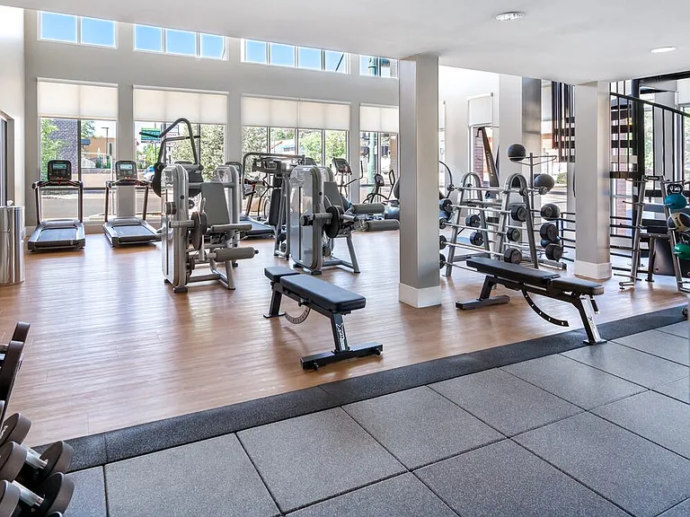 State-of-the-art fitness center with strength equipment