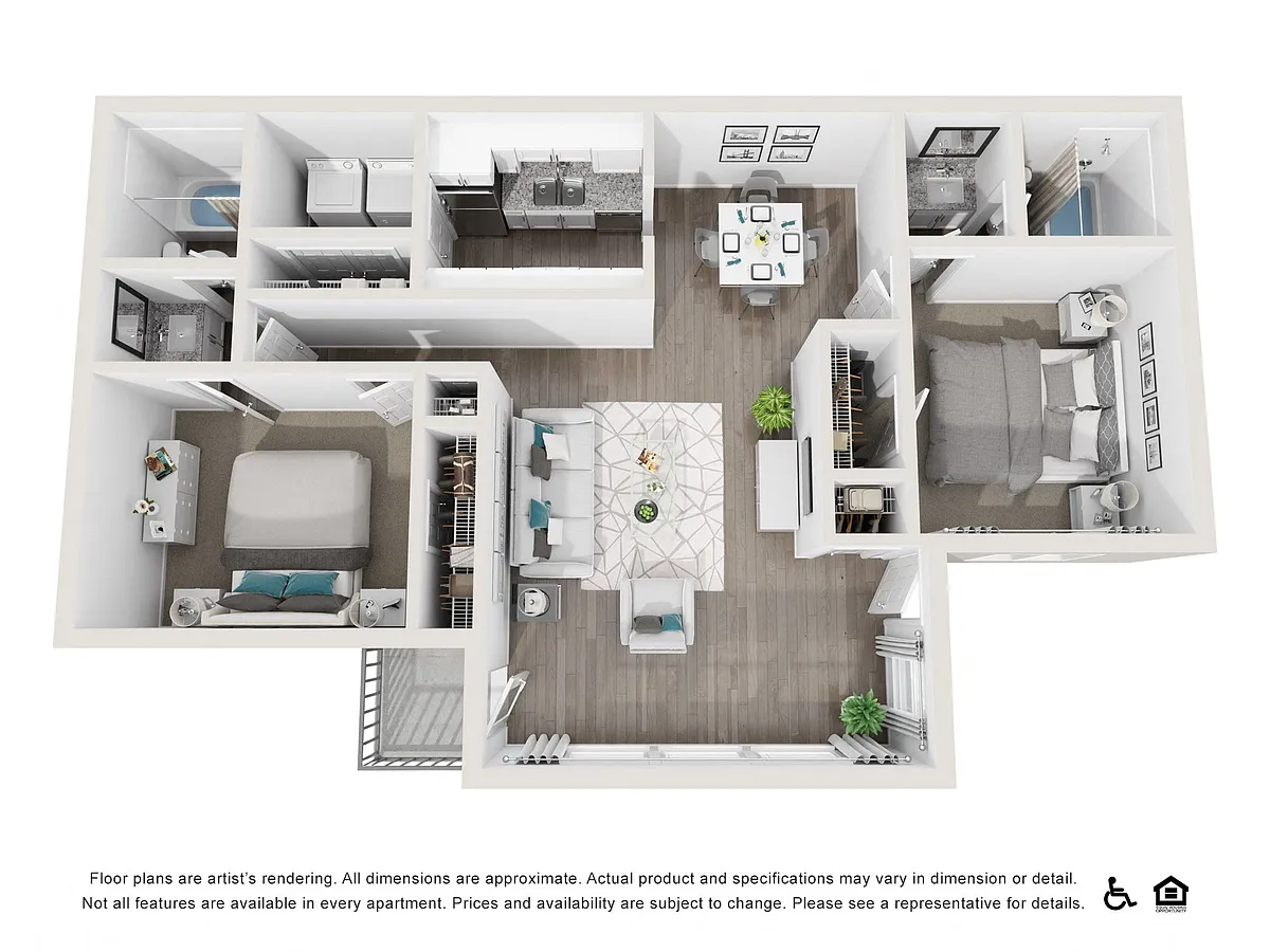 Floor plan 2 X 2 S Premier