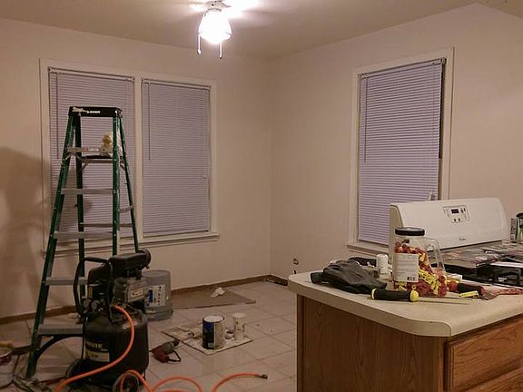 Dining area in progress 