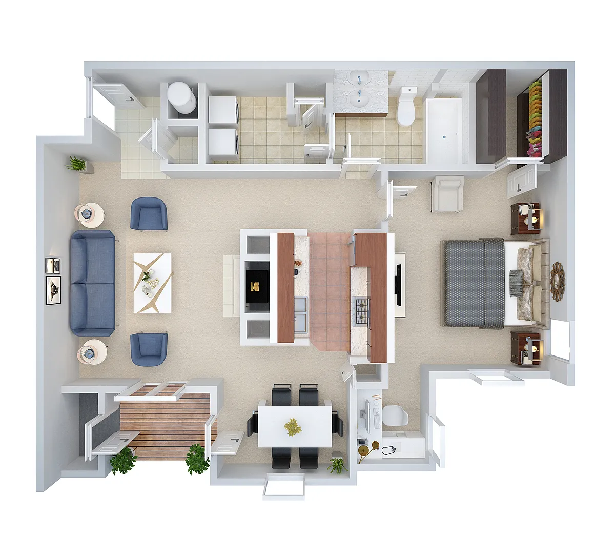 Floor plan 1 bedroom (cca2)