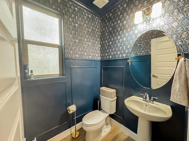Custom designed Powder Bathroom, on the 1st floor, right off the Kitchen