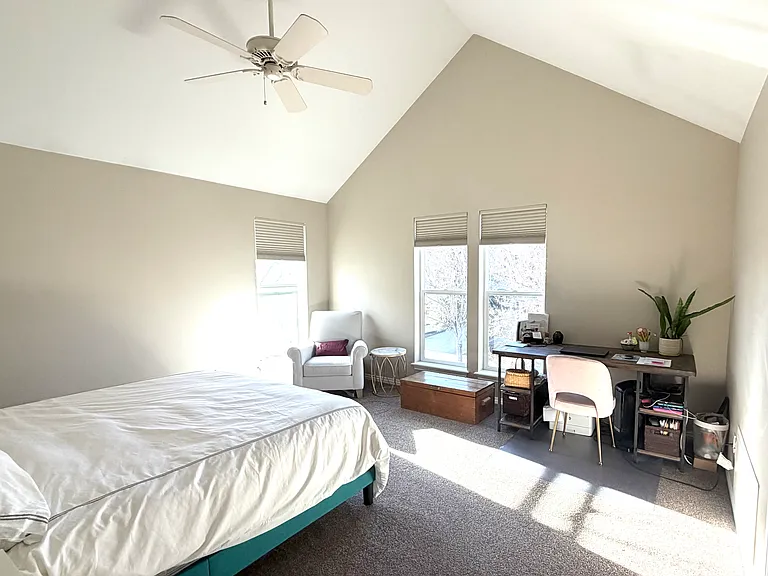 Primary BR with vaulted ceilings