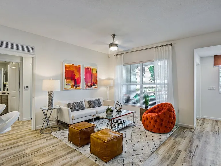 West Phase living and dining areas with hard surface flooring