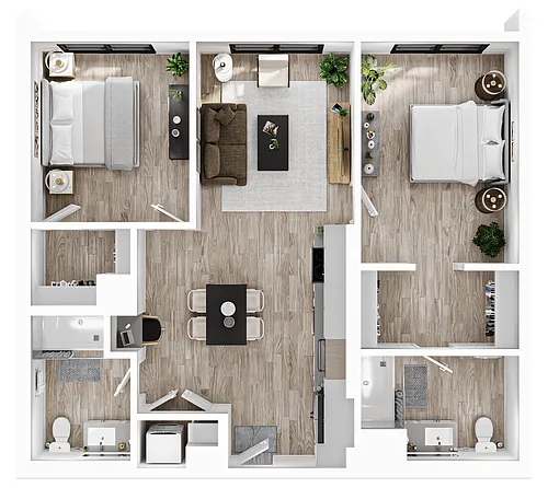 Floor plan Two Bedroom-B2.1