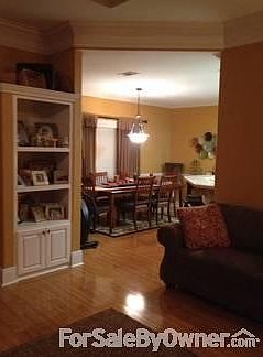 View from living room : Custom shelving