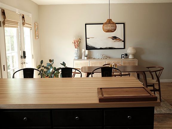 View from kitchen to dining room