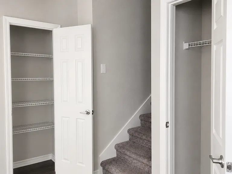 First floor linen and coat closet