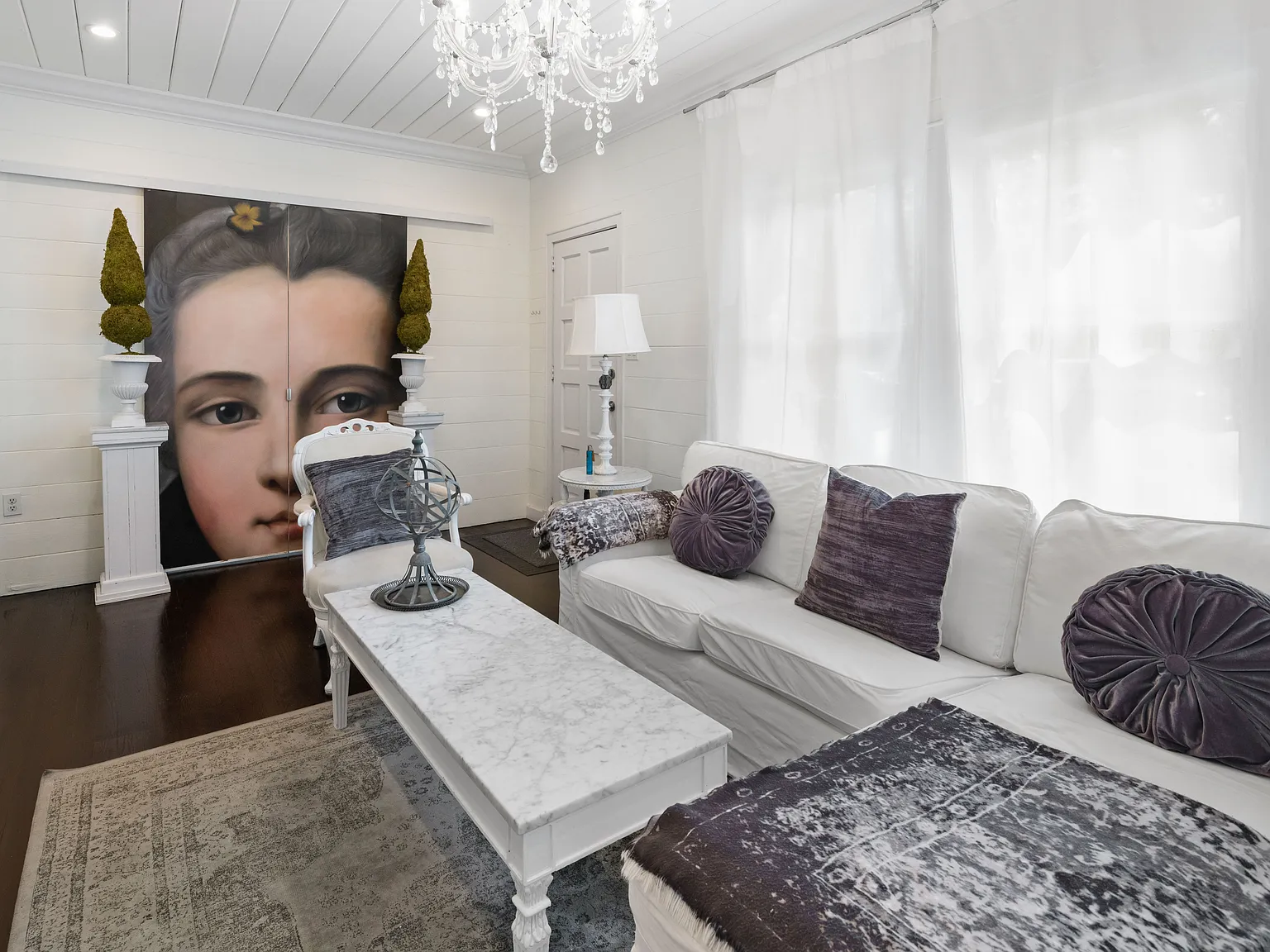 Large oil paintings impress throughout