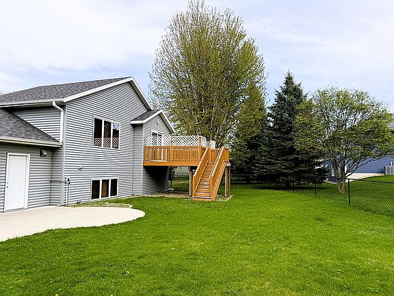 Backyard with patio and deck
