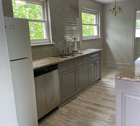 Kitchen with granite countertops