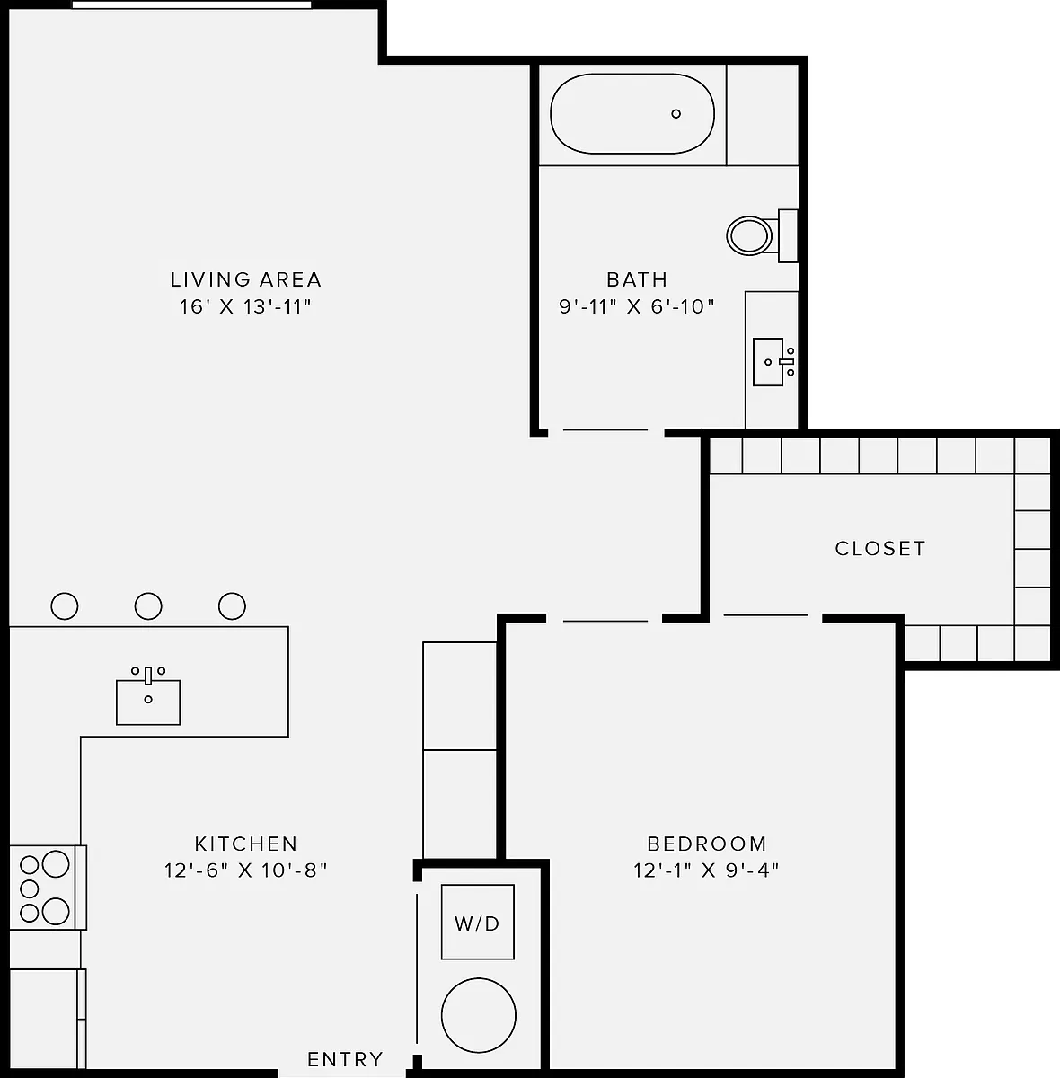 Floor plan 1B Style G