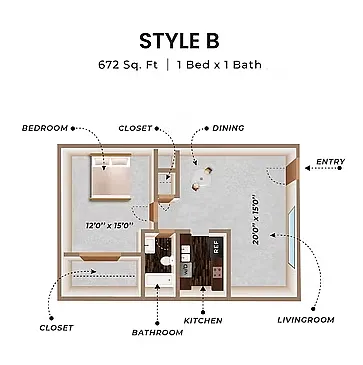 Floor plan Style B