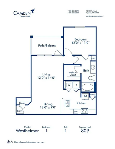 Floor plan Westheimer - G