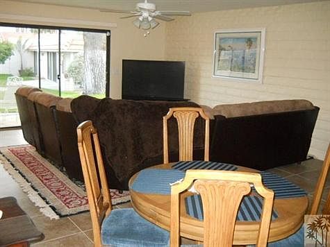 Here's a peek from the dining area to the T.V so you can watch the game while dining with friends and family.