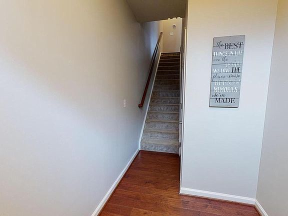 Inviting foyer with garage entry