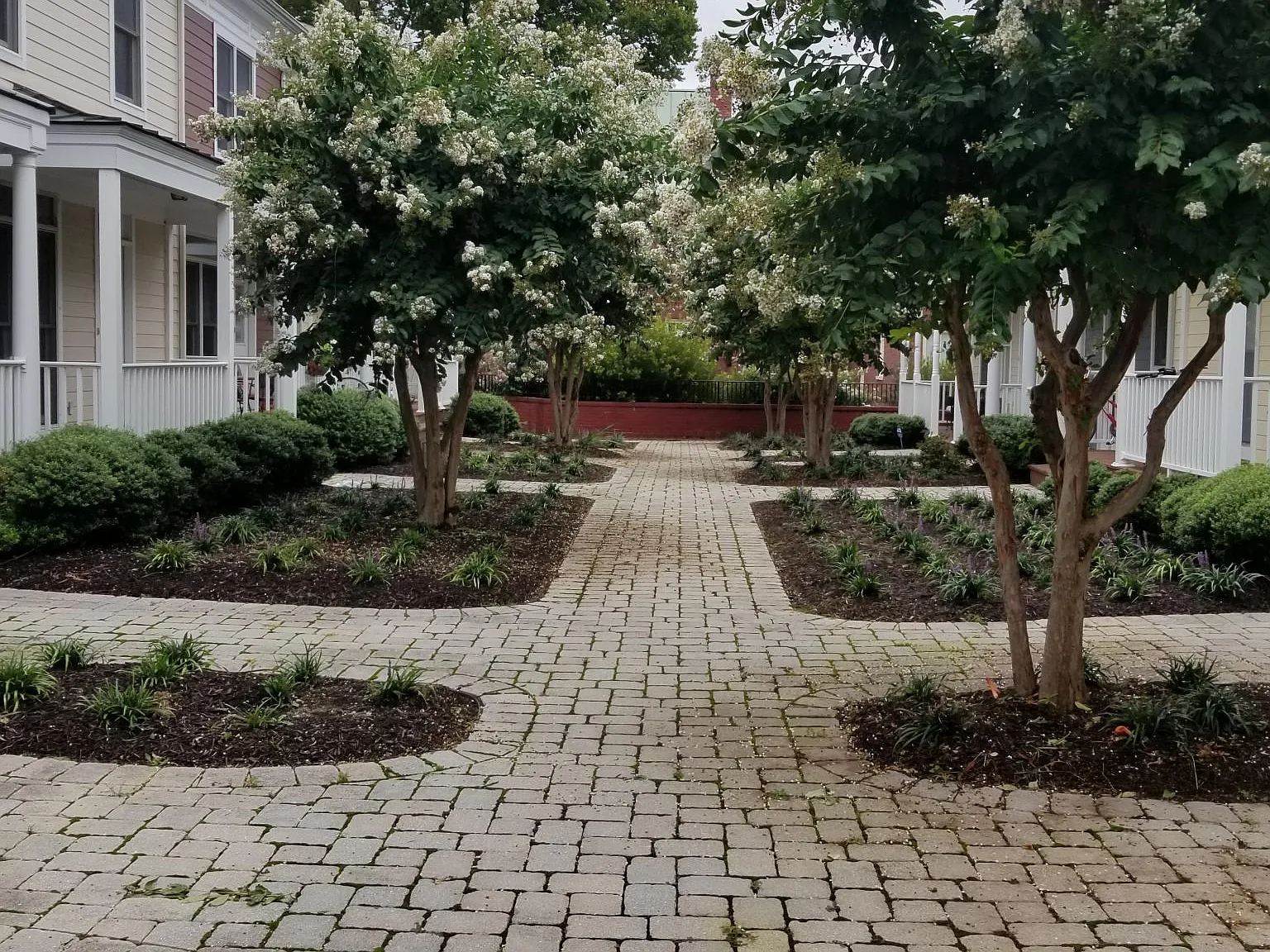 Relax in the private garden accessible by walking out the back door from living room.