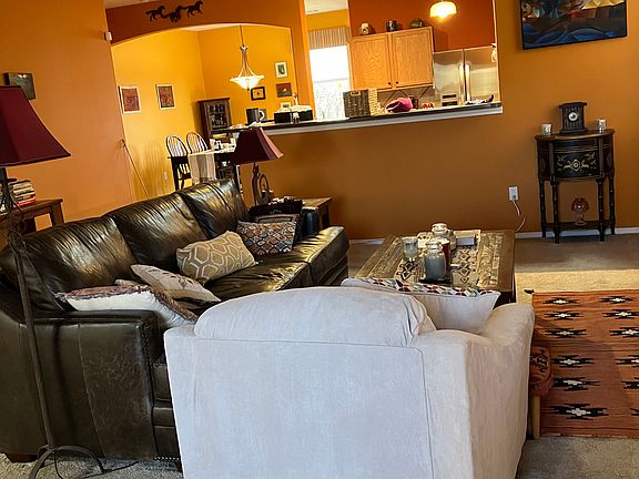 Living room with streaming television