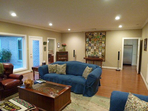 Living room view to kitchen