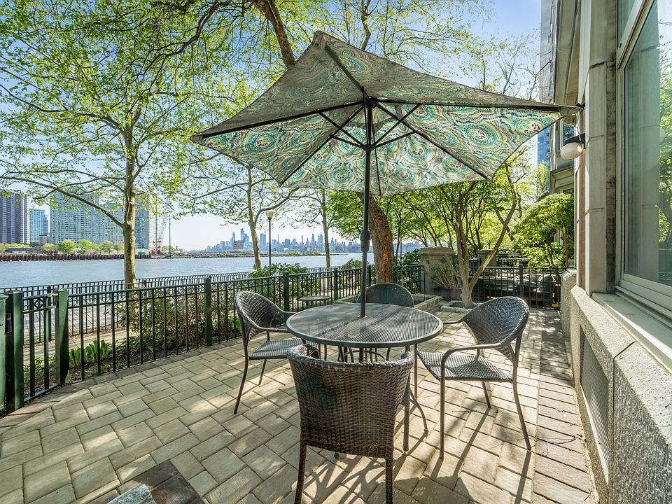 Your own private patio overlooking Hudson river and midtown