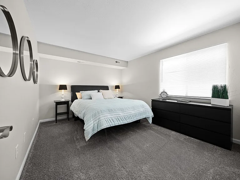Spacious Bedroom walk-in closet at Three Oaks Apartments, Troy, Michigan