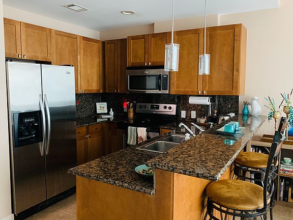Kitchen with barstools
