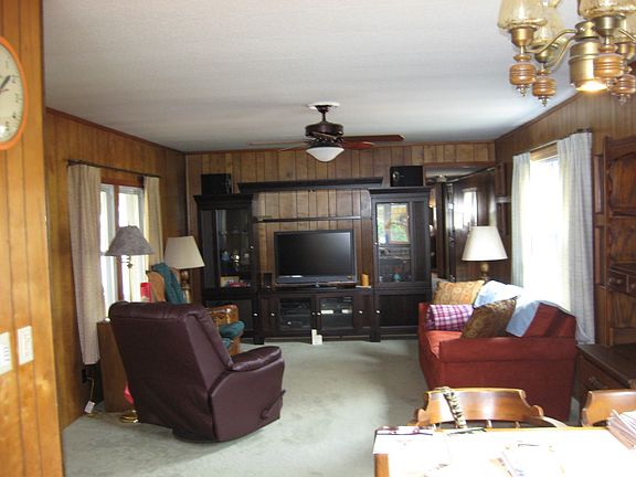 View of living room from dining area