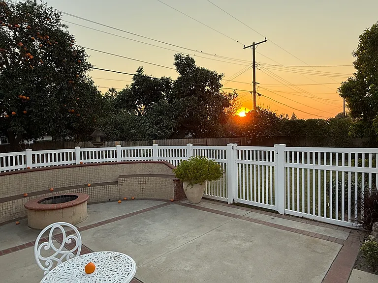 Private patio view