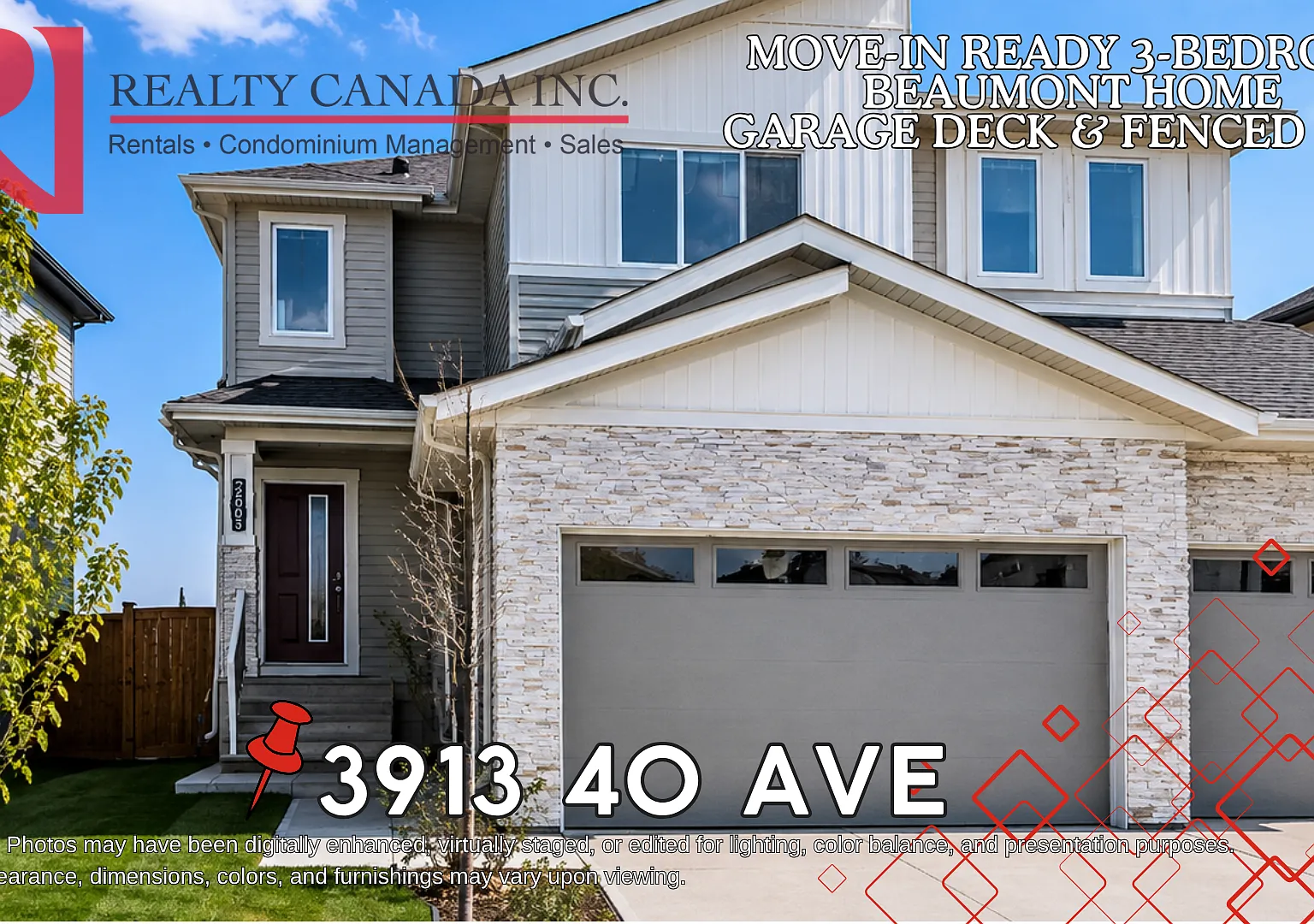 (PN090) Brand-New 3-Bedroom Home with Double Garage in Beaumont | Available Now — Photo 1
