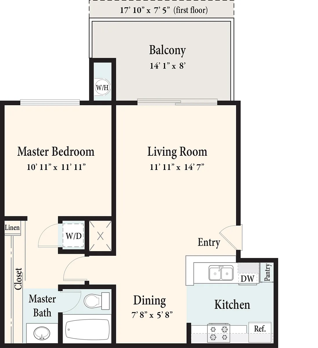 Floor plan The Valley Trail - Downstairs