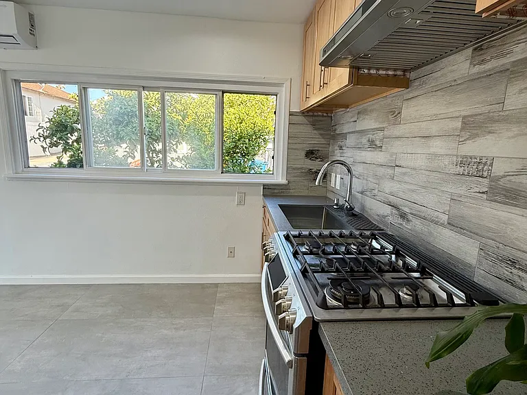 Brand new completely remodeled kitchen with lots of natural light.