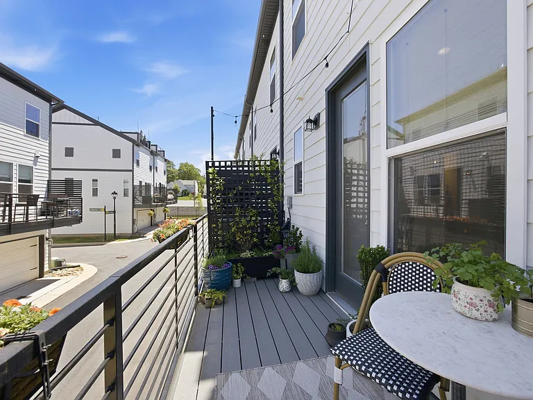 Side Balcony (with Bistro Lights Included)