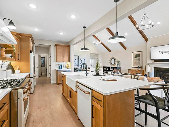 Kitchen overlooks great room