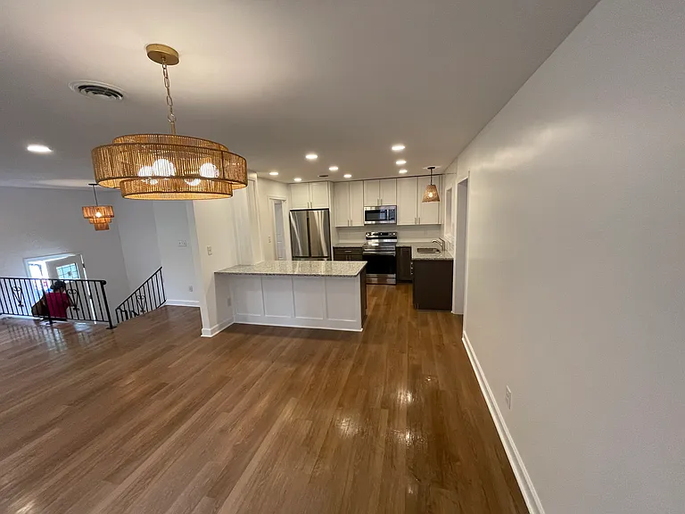 Dining room and kitchen