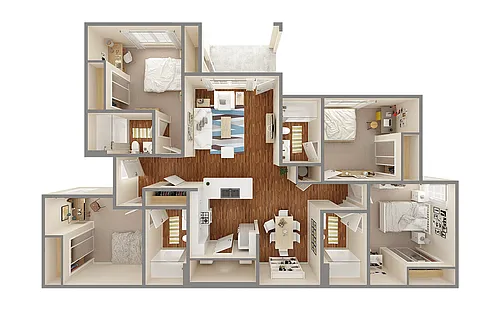 Floor plan 4x4L Premium