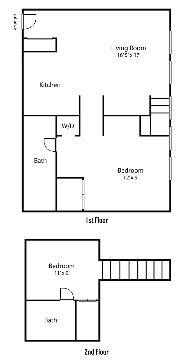 Floor plan 2 Bed/2 Bath