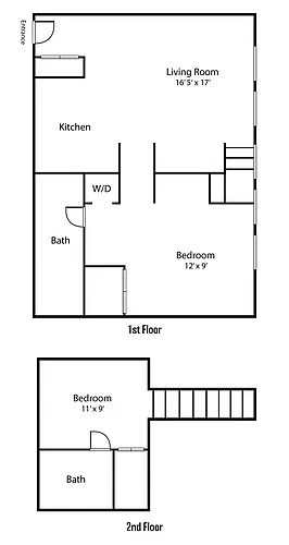 Floor plan 2 Bed/2 Bath