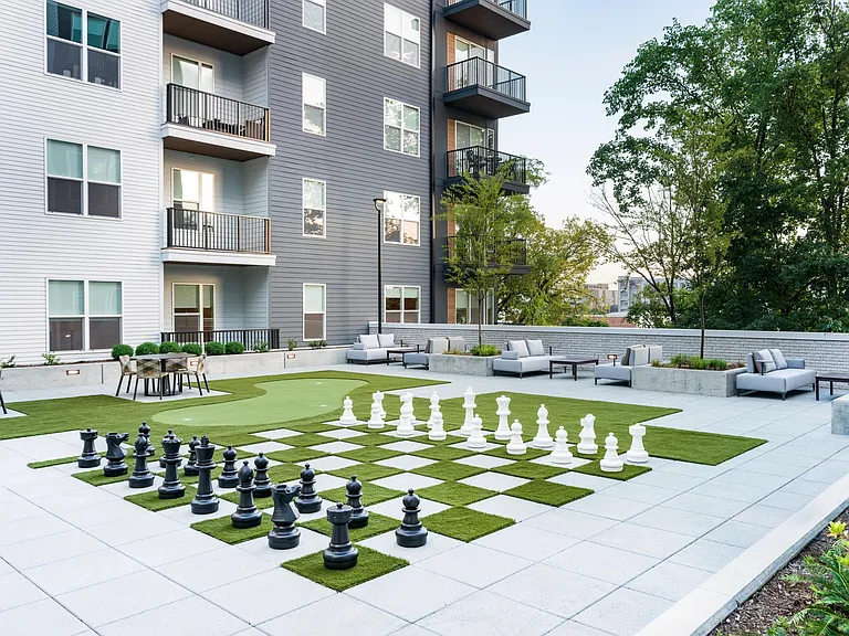 Challenge a friend to a game of oversized chess or polish your skills on the putting green.