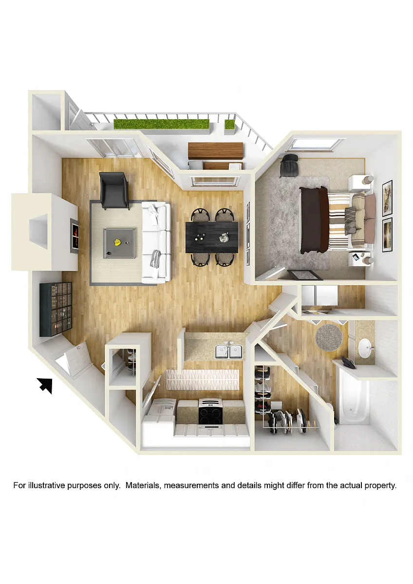 Floor plan 1B