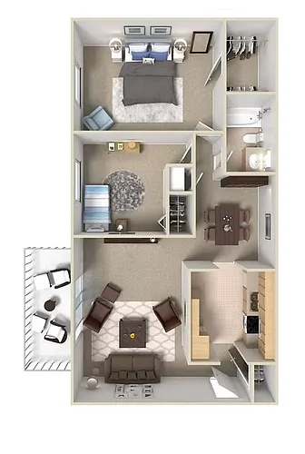 Floor plan Two Bedroom Suite